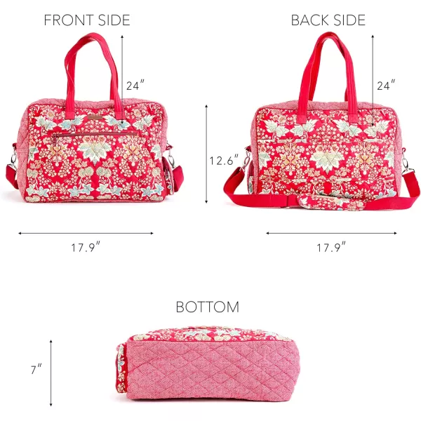 imageMaison d Hermine Weekend Bag Cotton Quilted Duffel Overnight Luggage Weekender Gym Bag for Gifts Travel Men Women Business Travellers Family Trip Bonobo  Blue44  Marquise  Red