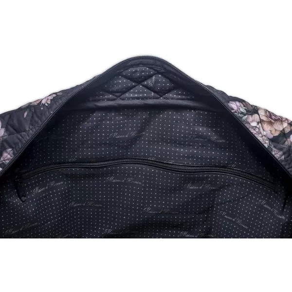imageMaison d Hermine Weekend Bag Cotton Quilted Duffel Overnight Luggage Weekender Gym Bag for Gifts Travel Men Women Business Travellers Family Trip Bonobo  Blue5  Moody Florals