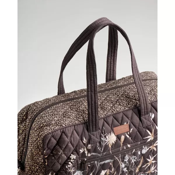 imageMaison d Hermine Weekend Bag Cotton Quilted Duffel Overnight Luggage Weekender Gym Bag for Gifts Travel Men Women Business Travellers Family Trip Bonobo  Blue42  Meadow Florals