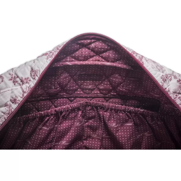 imageMaison d Hermine Weekend Bag Cotton Quilted Duffel Overnight Luggage Weekender Gym Bag for Gifts Travel Men Women Business Travellers Family Trip Bonobo  Blue4  the Miller  Red