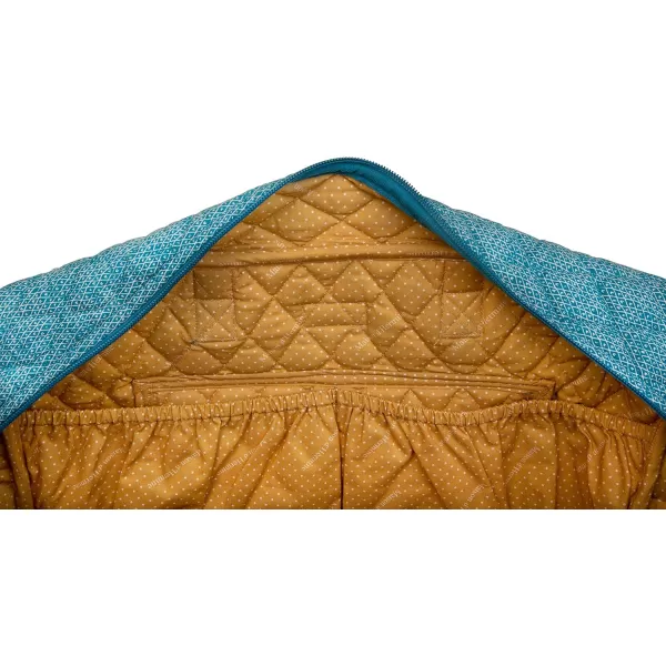 imageMaison d Hermine Weekend Bag Cotton Quilted Duffel Overnight Luggage Weekender Gym Bag for Gifts Travel Men Women Business Travellers Family Trip Bonobo  Blue44  Marquise  Blue