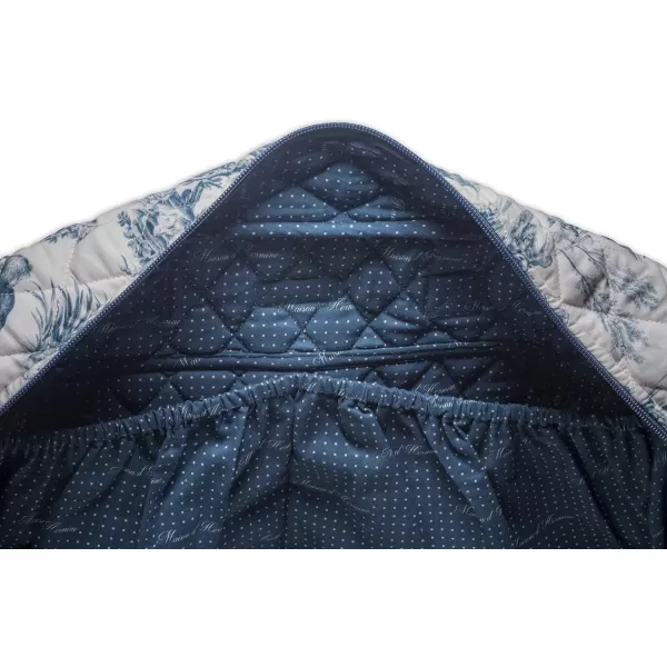 imageMaison d Hermine Weekend Bag Cotton Quilted Duffel Overnight Luggage Weekender Gym Bag for Gifts Travel Men Women Business Travellers Family Trip Bonobo  Blue2  the Miller  Blue