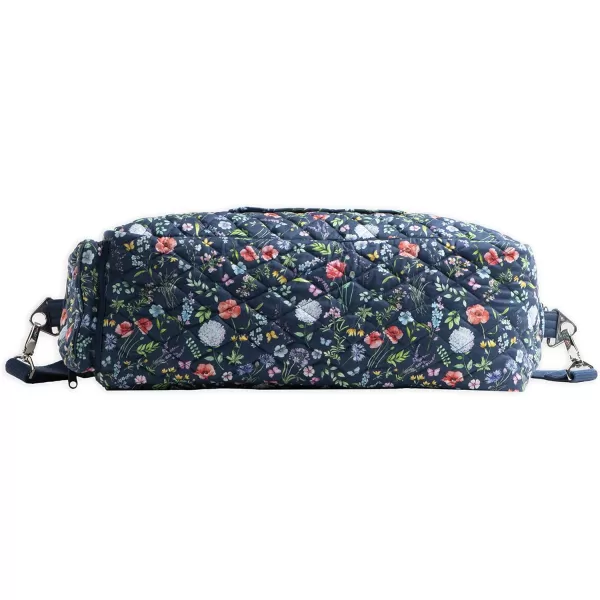 imageMaison d Hermine Weekend Bag Cotton Quilted Duffel Overnight Luggage Weekender Gym Bag for Gifts Travel Men Women Business Travellers Family Trip Bonobo  Blue17  Just Floral