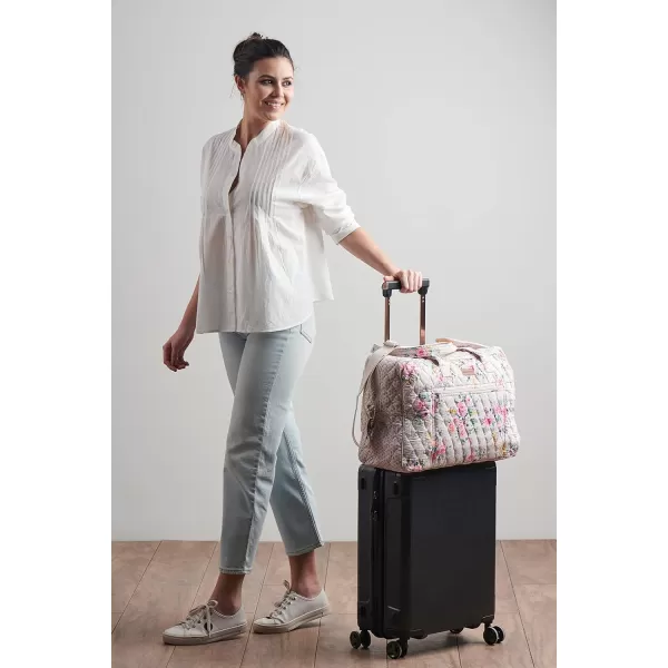 imageMaison d Hermine Weekend Bag Cotton Quilted Duffel Overnight Luggage Weekender Gym Bag for Gifts Travel Men Women Business Travellers Family Trip Bonobo  Blue3  Sweet Rose Lavender  Lush