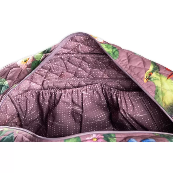 imageMaison d Hermine Weekend Bag Cotton Quilted Duffel Overnight Luggage Weekender Gym Bag for Gifts Travel Men Women Business Travellers Family Trip Bonobo  Blue8  Eden  Violet