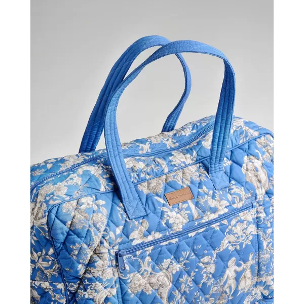 imageMaison d Hermine Weekend Bag Cotton Quilted Duffel Overnight Luggage Weekender Gym Bag for Gifts Travel Men Women Business Travellers Family Trip Bonobo  Blue31  Joli Jouy