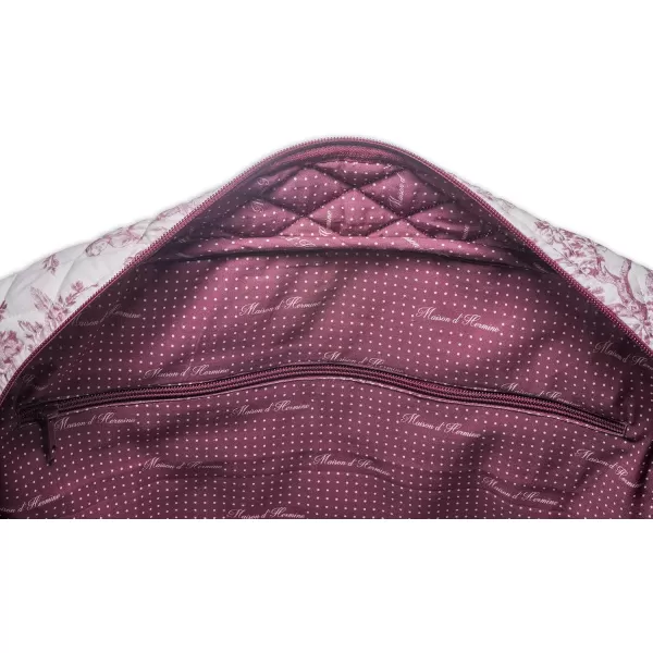 imageMaison d Hermine Weekend Bag Cotton Quilted Duffel Overnight Luggage Weekender Gym Bag for Gifts Travel Men Women Business Travellers Family Trip Bonobo  Blue4  the Miller  Red