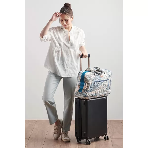 imageMaison d Hermine Weekend Bag Cotton Quilted Duffel Overnight Luggage Weekender Gym Bag for Gifts Travel Men Women Business Travellers Family Trip Bonobo  Blue2  the Miller  Blue