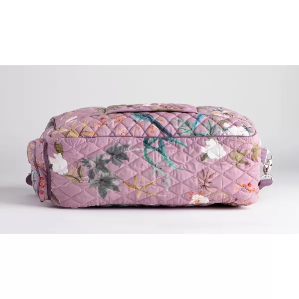 imageMaison d Hermine Weekend Bag Cotton Quilted Duffel Overnight Luggage Weekender Gym Bag for Gifts Travel Men Women Business Travellers Family Trip Bonobo  Blue39  Hokuzai  Violet