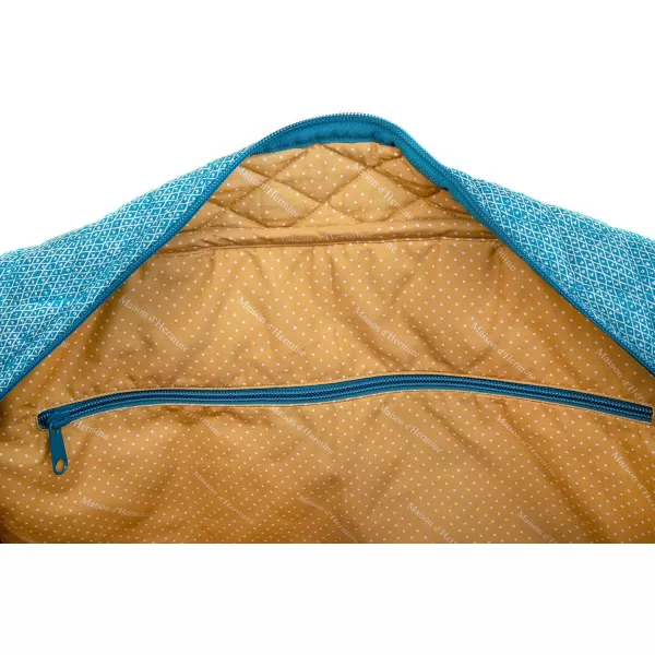 imageMaison d Hermine Weekend Bag Cotton Quilted Duffel Overnight Luggage Weekender Gym Bag for Gifts Travel Men Women Business Travellers Family Trip Bonobo  Blue44  Marquise  Blue