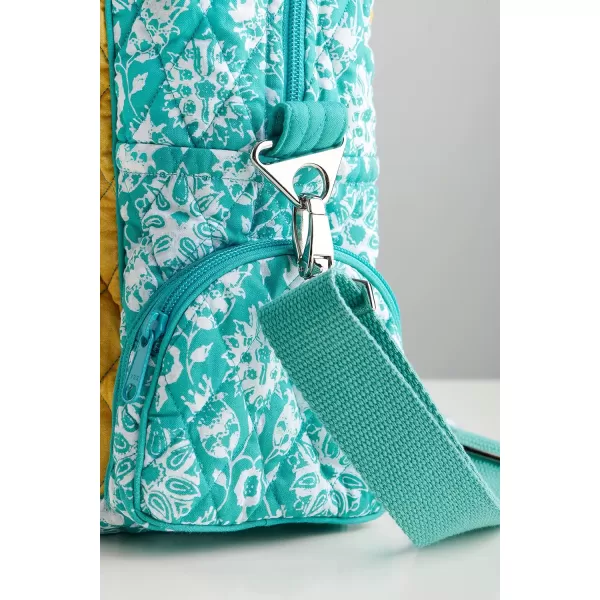 imageMaison d Hermine Weekend Bag Cotton Quilted Duffel Overnight Luggage Weekender Gym Bag for Gifts Travel Men Women Business Travellers Family Trip Bonobo  Blue35  Katmandou  Turquoise