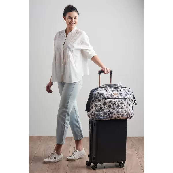 imageMaison d Hermine Weekend Bag Cotton Quilted Duffel Overnight Luggage Weekender Gym Bag for Gifts Travel Men Women Business Travellers Family Trip Bonobo  Blue23  Cheeta