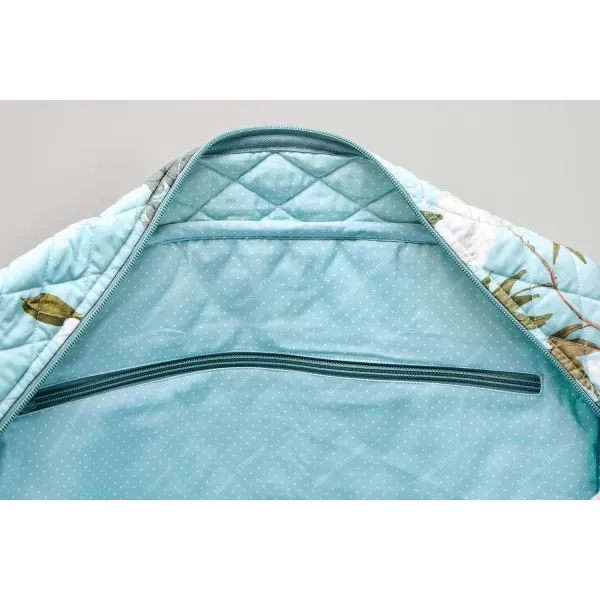 imageMaison d Hermine Weekend Bag Cotton Quilted Duffel Overnight Luggage Weekender Gym Bag for Gifts Travel Men Women Business Travellers Family Trip Bonobo  Blue29  Hokuzai  Green