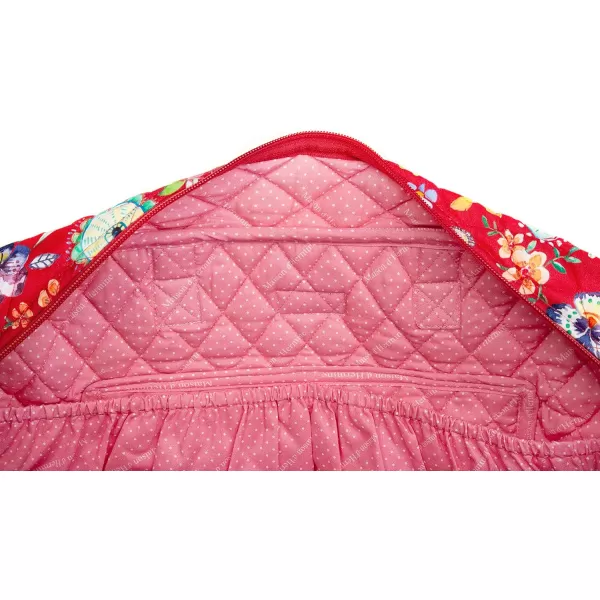 imageMaison d Hermine Weekend Bag Cotton Quilted Duffel Overnight Luggage Weekender Gym Bag for Gifts Travel Men Women Business Travellers Family Trip Bonobo  Blue38  Happy Florals  Red