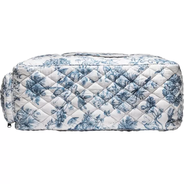imageMaison d Hermine Weekend Bag Cotton Quilted Duffel Overnight Luggage Weekender Gym Bag for Gifts Travel Men Women Business Travellers Family Trip Bonobo  Blue1  Bonobo  Blue