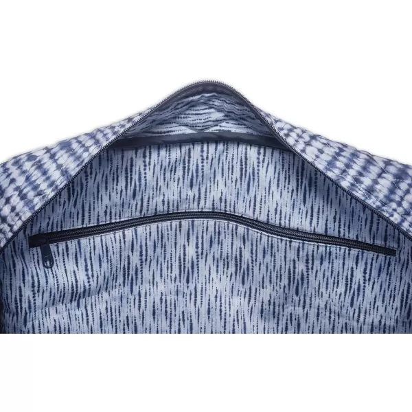 imageMaison d Hermine Weekend Bag Cotton Quilted Duffel Overnight Luggage Weekender Gym Bag for Gifts Travel Men Women Business Travellers Family Trip Bonobo  Blue9  Shibori