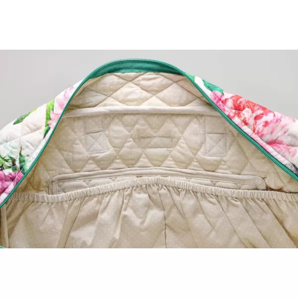 imageMaison d Hermine Weekend Bag Cotton Quilted Duffel Overnight Luggage Weekender Gym Bag for Gifts Travel Men Women Business Travellers Family Trip Bonobo  Blue33  Pivoine