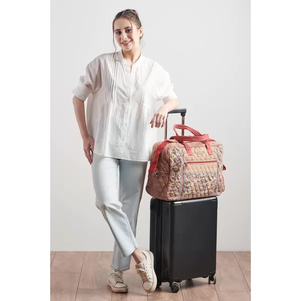 imageMaison d Hermine Weekend Bag Cotton Quilted Duffel Overnight Luggage Weekender Gym Bag for Gifts Travel Men Women Business Travellers Family Trip Bonobo  Blue6  Asmi