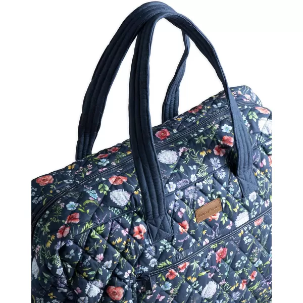 imageMaison d Hermine Weekend Bag Cotton Quilted Duffel Overnight Luggage Weekender Gym Bag for Gifts Travel Men Women Business Travellers Family Trip Bonobo  Blue17  Just Floral