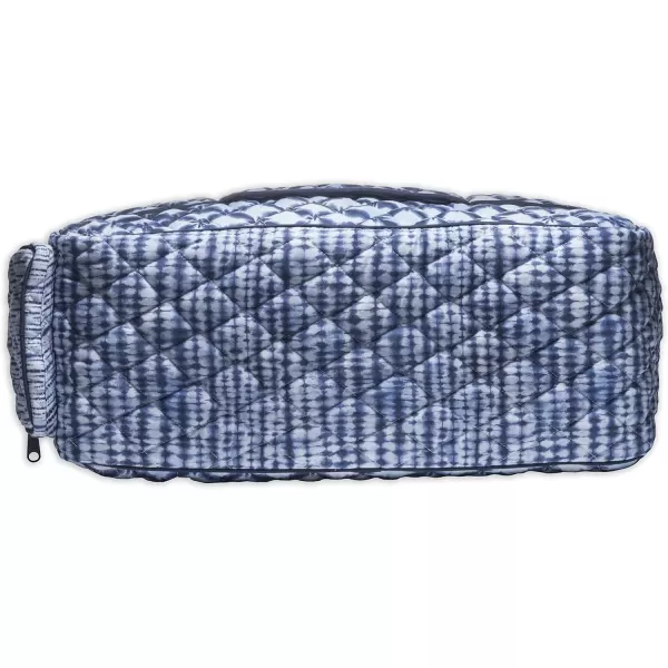 imageMaison d Hermine Weekend Bag Cotton Quilted Duffel Overnight Luggage Weekender Gym Bag for Gifts Travel Men Women Business Travellers Family Trip Bonobo  Blue9  Shibori