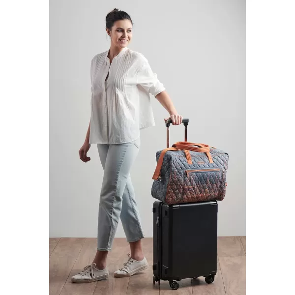 imageMaison d Hermine Weekend Bag Cotton Quilted Duffel Overnight Luggage Weekender Gym Bag for Gifts Travel Men Women Business Travellers Family Trip Bonobo  Blue13  Imperfection