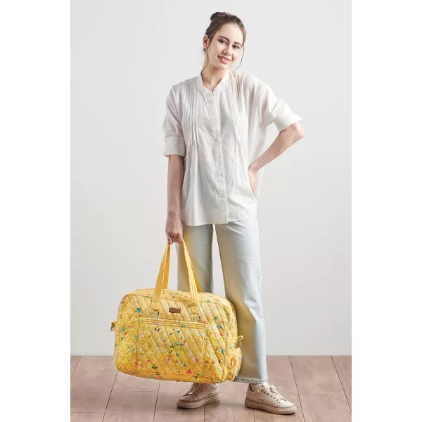 imageMaison d Hermine Weekend Bag Cotton Quilted Duffel Overnight Luggage Weekender Gym Bag for Gifts Travel Men Women Business Travellers Family Trip Bonobo  Blue16  Colmar