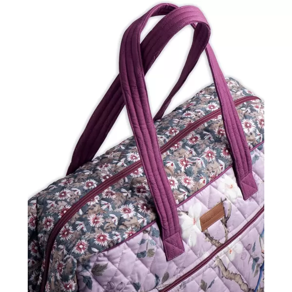 imageMaison d Hermine Weekend Bag Cotton Quilted Duffel Overnight Luggage Weekender Gym Bag for Gifts Travel Men Women Business Travellers Family Trip Bonobo  Blue14  Osaka