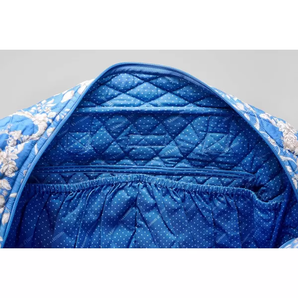 imageMaison d Hermine Weekend Bag Cotton Quilted Duffel Overnight Luggage Weekender Gym Bag for Gifts Travel Men Women Business Travellers Family Trip Bonobo  Blue31  Joli Jouy