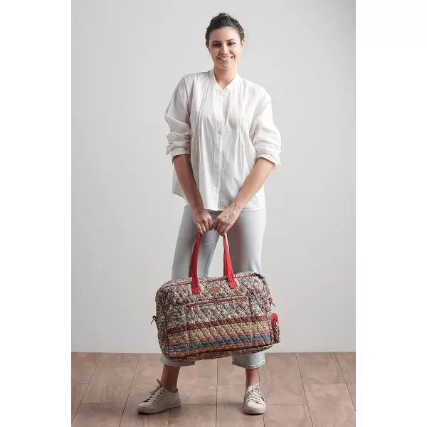 imageMaison d Hermine Weekend Bag Cotton Quilted Duffel Overnight Luggage Weekender Gym Bag for Gifts Travel Men Women Business Travellers Family Trip Bonobo  Blue22  Jaipur