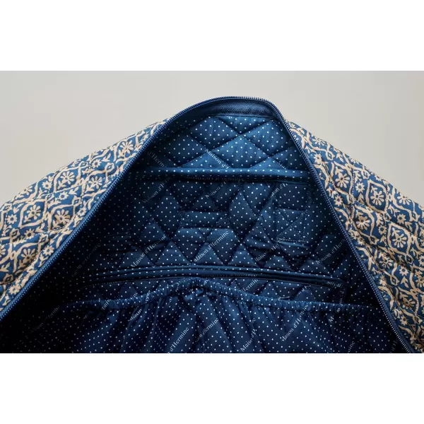 imageMaison d Hermine Weekend Bag Cotton Quilted Duffel Overnight Luggage Weekender Gym Bag for Gifts Travel Men Women Business Travellers Family Trip Bonobo  Blue37  Kerala  Blue