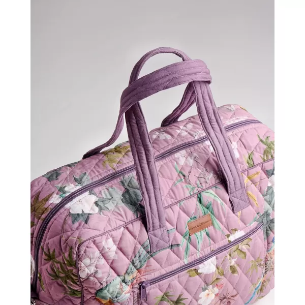 imageMaison d Hermine Weekend Bag Cotton Quilted Duffel Overnight Luggage Weekender Gym Bag for Gifts Travel Men Women Business Travellers Family Trip Bonobo  Blue39  Hokuzai  Violet