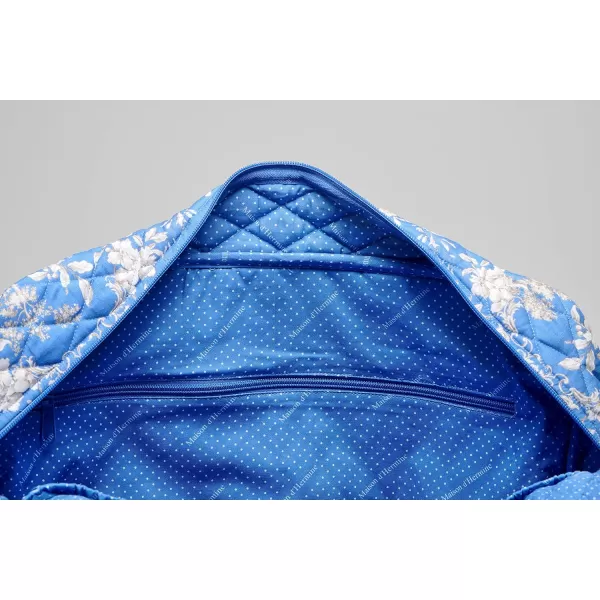 imageMaison d Hermine Weekend Bag Cotton Quilted Duffel Overnight Luggage Weekender Gym Bag for Gifts Travel Men Women Business Travellers Family Trip Bonobo  Blue31  Joli Jouy