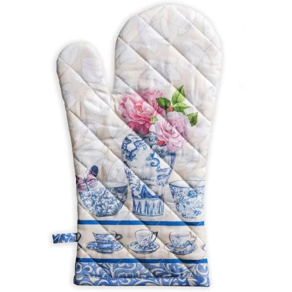 imageMaison d Hermine Cooking Gloves 100 Cotton Heat Resistant 7 Inch x 13 Inch Oven Mitt with Loop Handling Hot Pans BBQ Cooking Grilling Microwave Limoncello  SpringSummer2  Canton