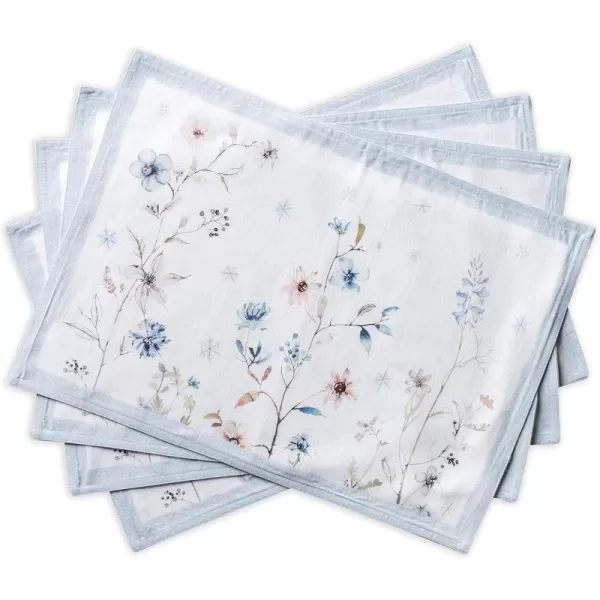 imageMaison d Hermine Placemats 100 Cotton Decorative Cloth Place Mat Washable Dinner Placemat Holiday Dinner Wedding ampamp Dining Ice Florals  ThanksgivingChristmas Set of 4