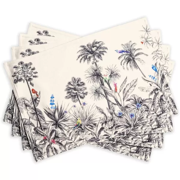 imageMaison d Hermine Placemats 100 CottonSet of 4 Dinner Placemat Decorative Washable Cloth Placemat Dining Buffet Parties ampamp Camping Amazonia  ThanksgivingChristmas