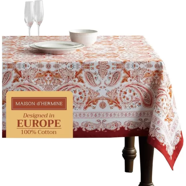 imageMaison d Hermine Tablecloths 100 Cotton 60quotx90quot Decorative Rectangle Tablecloth Washable Table Cover Holiday Dinner Wedding ampamp Dining Orient  ThanksgivingChristmas