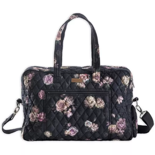imageMaison d Hermine Weekend Bag Cotton Quilted Duffel Overnight Luggage Weekender Gym Bag for Gifts Travel Men Women Business Travellers Family Trip Bonobo  Blue5  Moody Florals