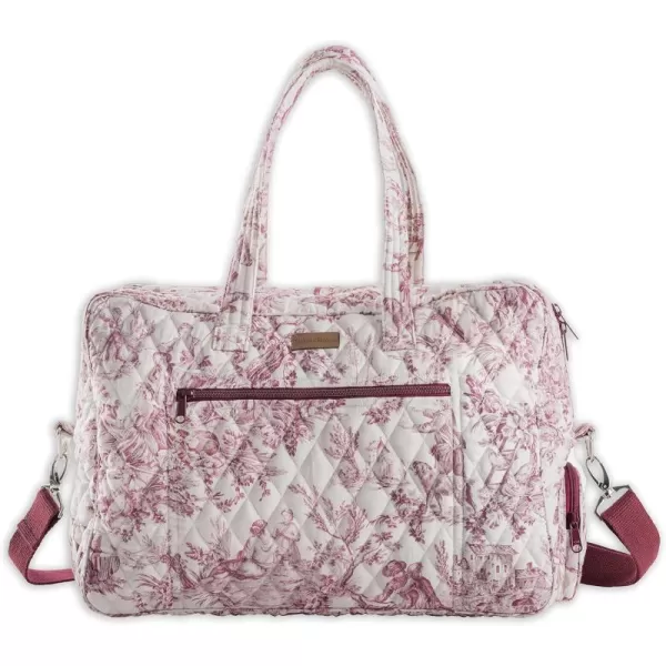 imageMaison d Hermine Weekend Bag Cotton Quilted Duffel Overnight Luggage Weekender Gym Bag for Gifts Travel Men Women Business Travellers Family Trip Bonobo  Blue4  the Miller  Red