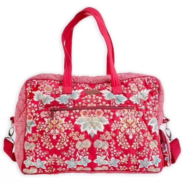 imageMaison d Hermine Weekend Bag Cotton Quilted Duffel Overnight Luggage Weekender Gym Bag for Gifts Travel Men Women Business Travellers Family Trip Bonobo  Blue44  Marquise  Red