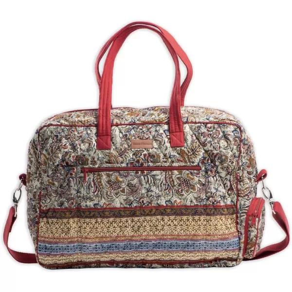 imageMaison d Hermine Weekend Bag Cotton Quilted Duffel Overnight Luggage Weekender Gym Bag for Gifts Travel Men Women Business Travellers Family Trip Bonobo  Blue22  Jaipur