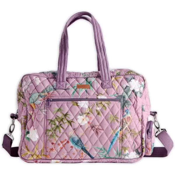 imageMaison d Hermine Weekend Bag Cotton Quilted Duffel Overnight Luggage Weekender Gym Bag for Gifts Travel Men Women Business Travellers Family Trip Bonobo  Blue39  Hokuzai  Violet