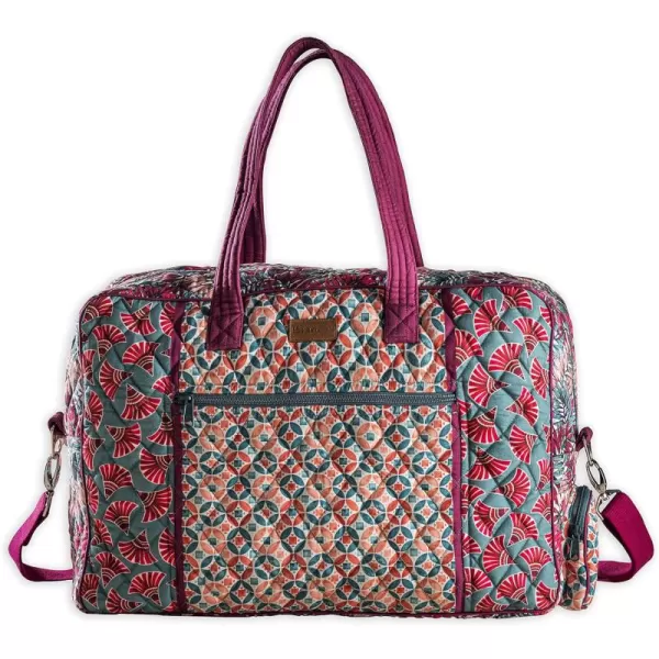 imageMaison d Hermine Weekend Bag Cotton Quilted Duffel Overnight Luggage Weekender Gym Bag for Gifts Travel Men Women Business Travellers Family Trip Bonobo  Blue7  Bamako