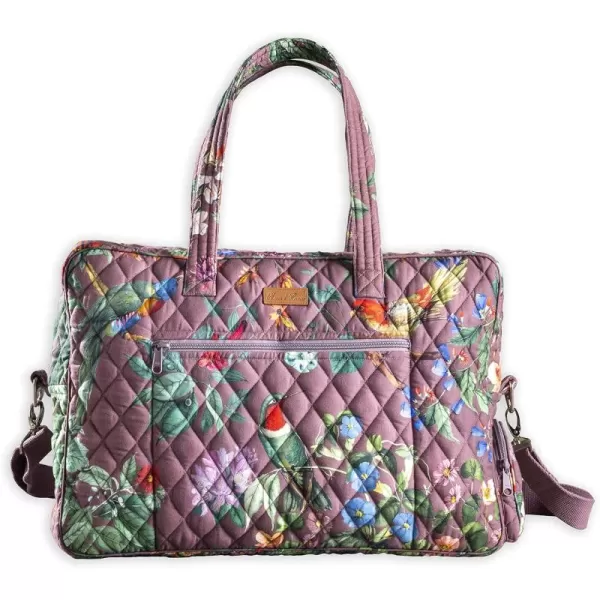 imageMaison d Hermine Weekend Bag Cotton Quilted Duffel Overnight Luggage Weekender Gym Bag for Gifts Travel Men Women Business Travellers Family Trip Bonobo  Blue8  Eden  Violet
