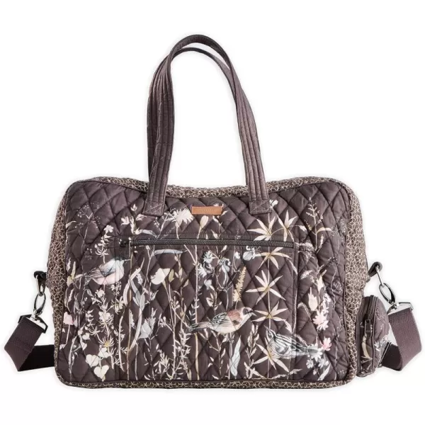 imageMaison d Hermine Weekend Bag Cotton Quilted Duffel Overnight Luggage Weekender Gym Bag for Gifts Travel Men Women Business Travellers Family Trip Bonobo  Blue42  Meadow Florals