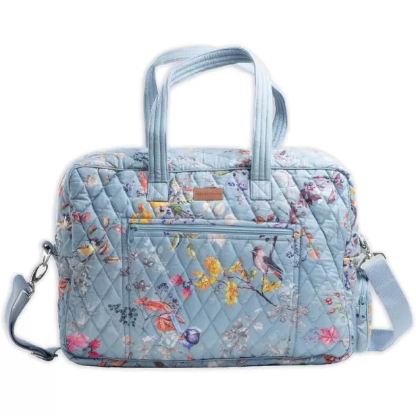 imageMaison d Hermine Weekend Bag Cotton Quilted Duffel Overnight Luggage Weekender Gym Bag for Gifts Travel Men Women Business Travellers Family Trip Bonobo  Blue15  Equinoxe