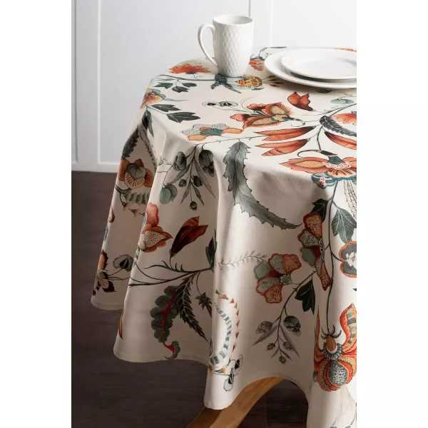 imageMaison d Hermine 100 Cotton Table Cover  63quot Diameter Round Decorative Tablecloth  Washable Tablecloths for Dining Home Farmhouse ampamp Party  Ideal for Spring ampamp Summer  Dalida Collection