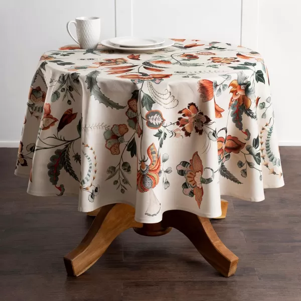 imageMaison d Hermine 100 Cotton Table Cover  63quot Diameter Round Decorative Tablecloth  Washable Tablecloths for Dining Home Farmhouse ampamp Party  Ideal for Spring ampamp Summer  Dalida Collection