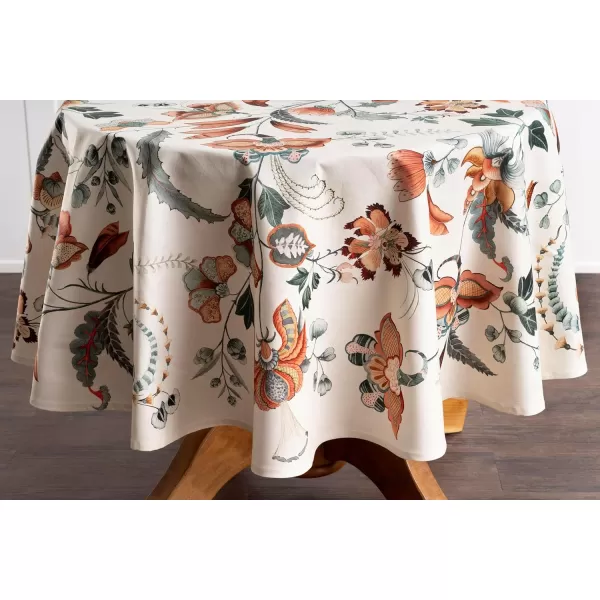 imageMaison d Hermine 100 Cotton Table Cover  63quot Diameter Round Decorative Tablecloth  Washable Tablecloths for Dining Home Farmhouse ampamp Party  Ideal for Spring ampamp Summer  Dalida Collection