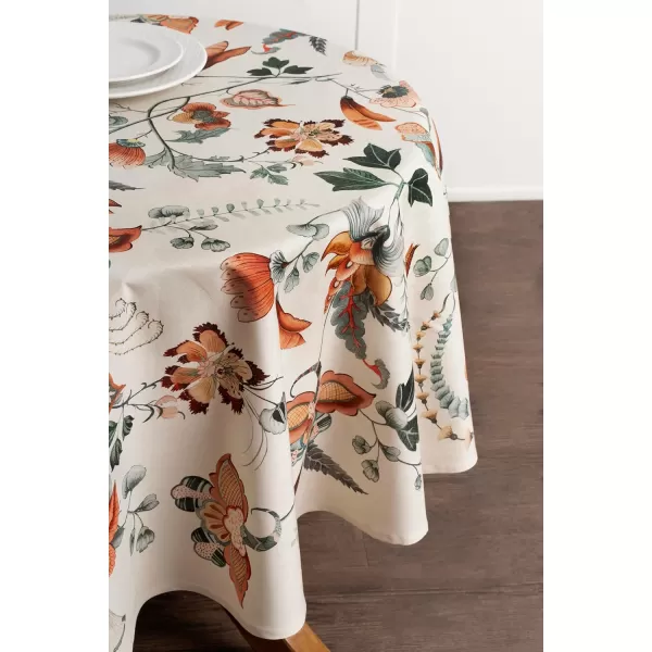 imageMaison d Hermine 100 Cotton Table Cover  63quot Diameter Round Decorative Tablecloth  Washable Tablecloths for Dining Home Farmhouse ampamp Party  Ideal for Spring ampamp Summer  Dalida Collection