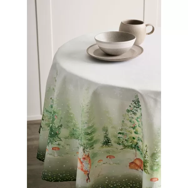 imageMaison d Hermine 100 Cotton Table Cover  63quot Diameter Round Decorative Tablecloth  Washable Tablecloths for Dining Home Farmhouse ampamp Party  for Spring ampamp Summer  Winter Mornings Collection